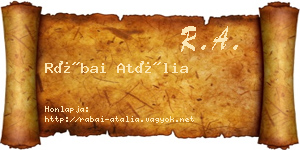 Rábai Atália névjegykártya